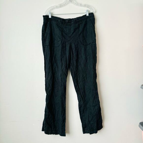 Motherhood maternity Black linen drawstring pants woman’s M - Picture 1 of 11